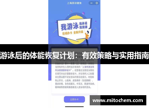 游泳后的体能恢复计划：有效策略与实用指南